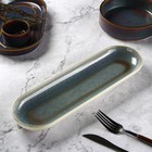 Блюдо фарфоровое для подачи Magistro Ocean, 33×10×3 см, цвет голубой - фото 24425216
