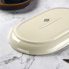 Блюдо фарфоровое овальное Magistro Ocean, 25×16×2,4 см, цвет голубой - фото 24368653