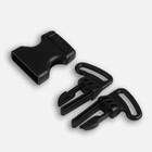 Фастекс 25 мм, тройной, нагрузка до 35 кг, чёрный - Фото 2