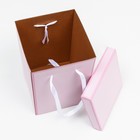 Коробка складная, розовая, 14 х 23 см - фото 6699960