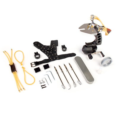 Рогатка рыболовная, 4 стрелы, катушка, 2 жгута