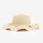 Шляпа для девочки MINAKU,  р-р 54 см, цв. бежевый - фото 17706245