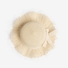 Шляпа для девочки MINAKU,  р-р 54 см, цв. бежевый - фото 24596961