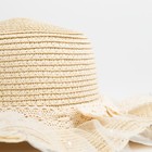 Шляпа для девочки MINAKU,  р-р 54 см, цв. бежевый - фото 24596962