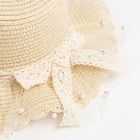 Шляпа для девочки MINAKU,  р-р 54 см, цв. бежевый - фото 24596963