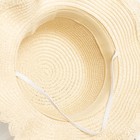 Шляпа для девочки MINAKU,  р-р 54 см, цв. бежевый - фото 24596964