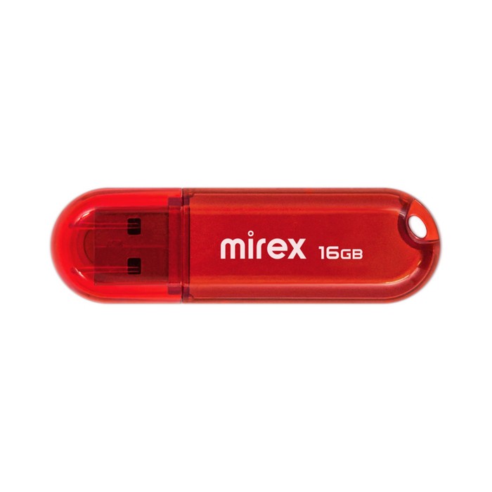 Флешка Mirex CANDY RED, 16 Гб ,USB2.0, чт до 25 Мб/с, зап до 15 Мб/с, красная - Фото 1