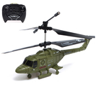 Вертолёт радиоуправляемый «Армия», заряд от USB, свет, цвет зелёный - фото 9987454