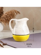 Набор посуды Керамика ручной работы «Персия», 3 предмета: кувшин 1.5 л, кружки 350 мл, 1 сорт, жёлтый, Иран - Фото 2
