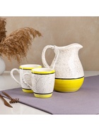 Набор посуды Керамика ручной работы «Персия», 3 предмета: кувшин 1.5 л, кружки 350 мл, 1 сорт, жёлтый, Иран - Фото 5