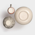 Набор керамической посуды "Алладин", 3 предмета: салатник 700 мл, тарелка 20 см, кружка 350 мл, розовый, 1 сорт, Иран - фото 4671408