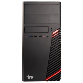 Компьютер IRU Office 310H5SM MT, i3 10105, 8 Гб,SSD 240 Гб, UHDG 630 , FDos, чёрный