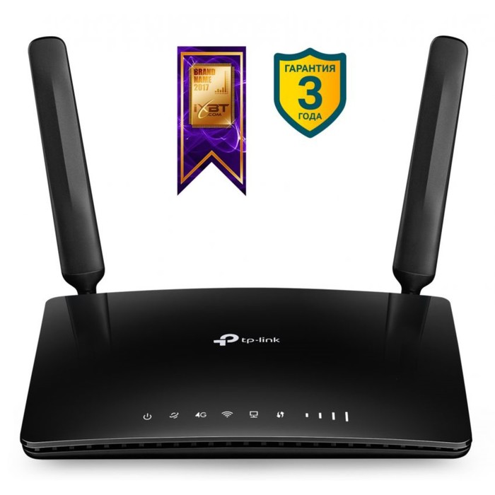 Wi-Fi роутер TP-Link Archer MR400, 1317 Мбит/с, 4 порта 100 Мбит/с, чёрный - Фото 1