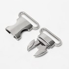 Фастекс 30 мм, металлический, нагрузка до 35 кг, цвет серебряный - Фото 2