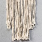 Панно настенное в технике макраме "Зелёный пион" 70х19 см - фото 21778262