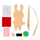 Ёлочная подвеска из фетра своими руками на новый год «Зайка в шарфике», набор для творчества - Фото 2