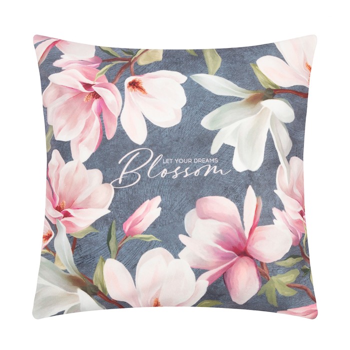 Наволочка декоративная «Этель. Магнолия», 40×40 см, велюр - Фото 1