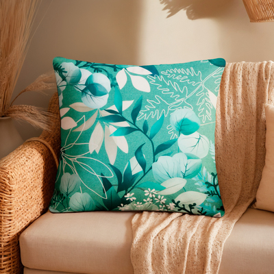 Наволочка декоративная Этель «Эвкалипт» 40×40 см, велюр, 100% п/э