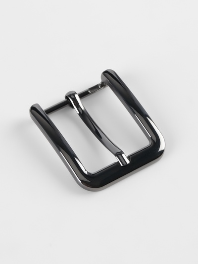 Пряжка для ремня, 4×4.4 см, 30 мм, цвет чёрный никель