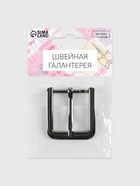 Пряжка для ремня, 4×4.4 см, 30 мм, цвет чёрный никель - Фото 4