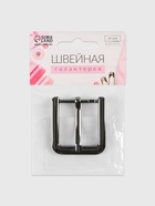 Пряжка для ремня, 4×4.4 см, 30 мм, цвет чёрный никель - Фото 3