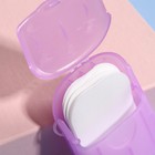 Мыло листовое, в пластинах, 18 (± 2) шт., в футляре, цвет сиреневый - Фото 4