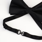 Набор металлической фурнитуры для галстука-бабочки: кольцо, крючок, регулятор 1 см, цвет чёрный - Фото 2