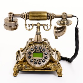 Ретро-телефон 'Амес', 18 х 24 х 25 см, позолота Ош