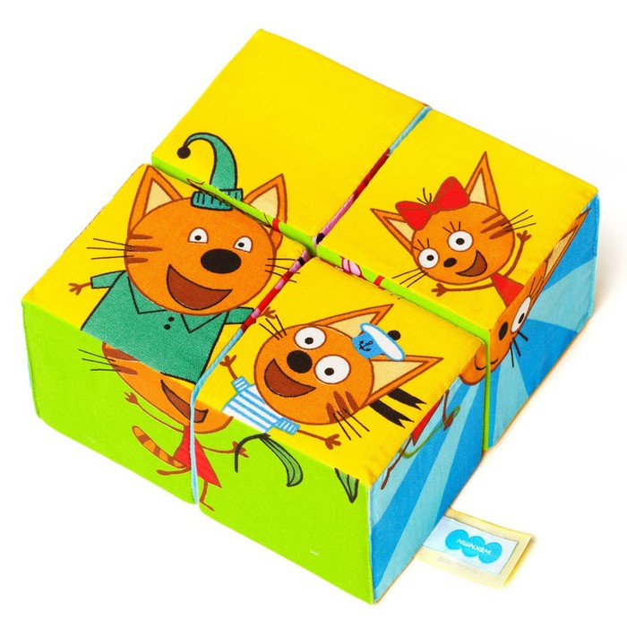 Набор мягких кубиков «Три Кота. Собери Карамельку» - фото 1908994063
