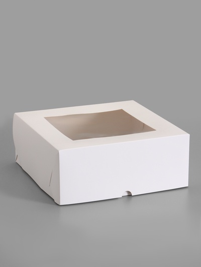 Коробка для 9 капкейков с окном, 25×25×10 см