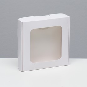 Коробка самосборная, белая, 13 х 13 х 3 см