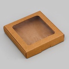 Коробка самосборная, крафт, 16×16×3 см - Фото 2