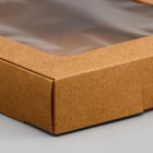 Коробка самосборная, крафт, 16×16×3 см - Фото 3