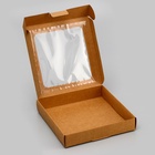 Коробка самосборная, крафт, 16×16×3 см - Фото 4