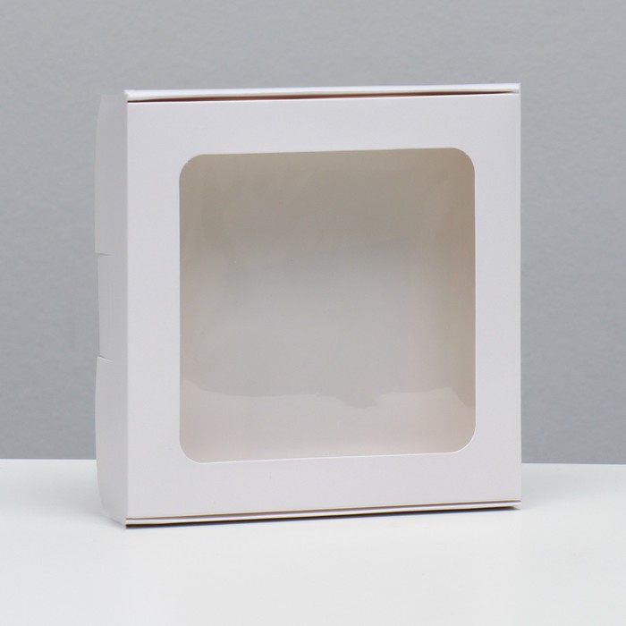 Коробка самосборная, белая, 16 х 16 х 3 см