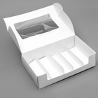 Коробка складная, под 5 эклеров, белая, 25×15×6.6 см 7904621