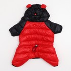 Комбинезон "Медвежонок", размер 10 (ДС 25 см, ОГ 34 см, ОШ 24 см), чёрно-красный - фото 7259247
