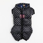 Комбинезон для собак «Горошек», размер 14 (ДС 27, ОГ 38, ОШ 30 см), чёрный - Фото 6