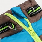 Куртка для собак на молнии, размер 8 (ДС 23 см, ОГ 30, ОШ 22 см), серо-голубая - Фото 9