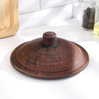 Форма для запекания с крышкой, 550 мл., 16×11 см, красная глина - Фото 6