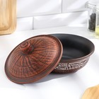 Блюдо для запекания «Ангоб», 550 мл, 11×16 см, красная глина - Фото 2