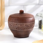 Горшок для жаркого «Ангоб», 700 мл, красная глина - Фото 1