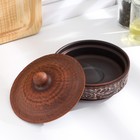 Блюдо для запекания «Ангоб», 250 мл, 8×12 см, красная глина - Фото 2