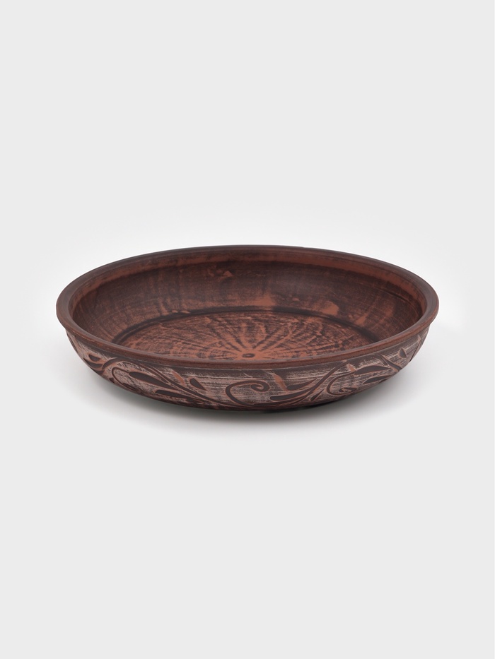 Форма для запекания «Ангоб», 670 мл, d=21 см, красная глина - Фото 1