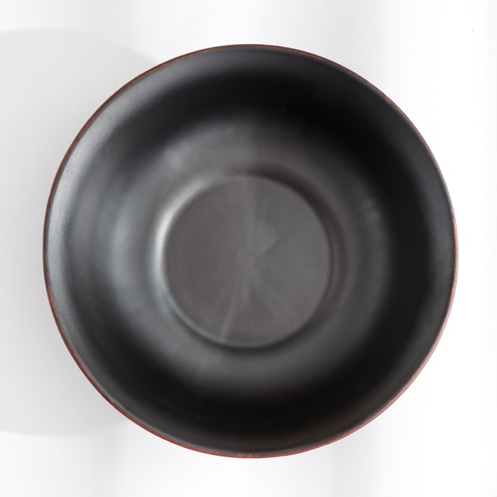 Тарелка глубокая «Ангоб», 550 мл, 16×5 см, красная глина