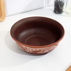 Тарелка глубокая «Ангоб», 550 мл, красная глина - Фото 5