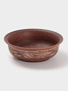 Тарелка глубокая «Ангоб», 700 мл, 18×6 см, красная глина - Фото 1