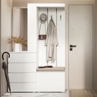 Прихожая «Клик Мебель. Крона», с зеркалом, 1260×350×1980 мм, цвет белый - Фото 1