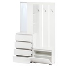 Прихожая «Клик Мебель. Крона», с зеркалом, 1260×350×1980 мм, цвет белый - Фото 3