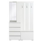 Прихожая «Клик Мебель. Крона», с зеркалом, 1260×350×1980 мм, цвет белый - Фото 6